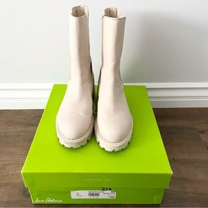 Sam Edelman Genia Ivory Leather Lugsole Boot